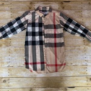 Kids Burberry button up shirt